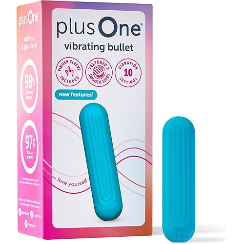 plusOne Bullet Vibrator for Women, Mini Vibrator Made of Body-Safe Silicone, Fully Waterproof, USB Rechargeable, Sex Toy Personal Massager with 10 Vibration Settings, Teal