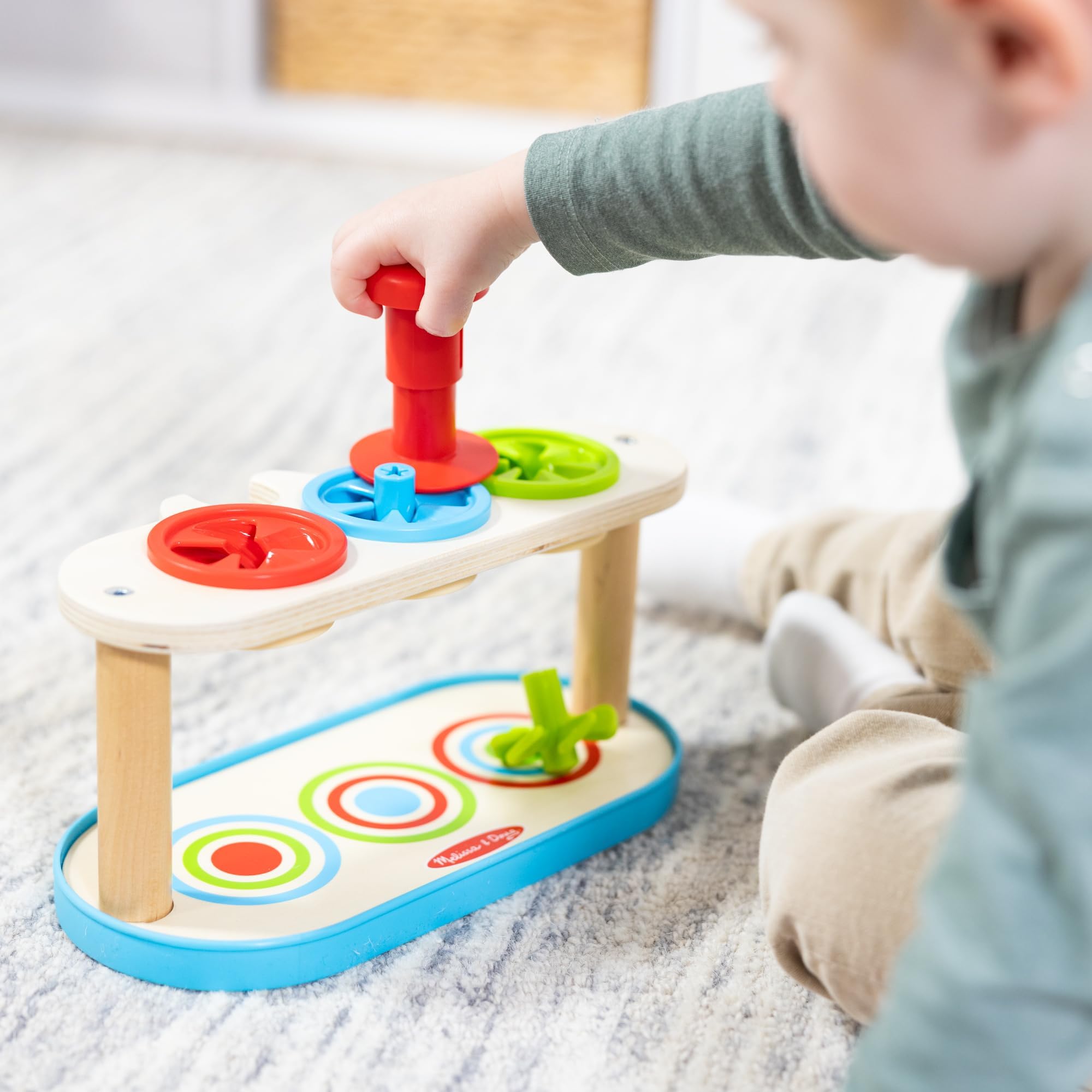 Melissa & Doug Trottole Abbina e Spingi Giocattolo per lo Sviluppo di Bambini e Bambine da 2 Anni in su - Certificato FSC - Certificati FSC