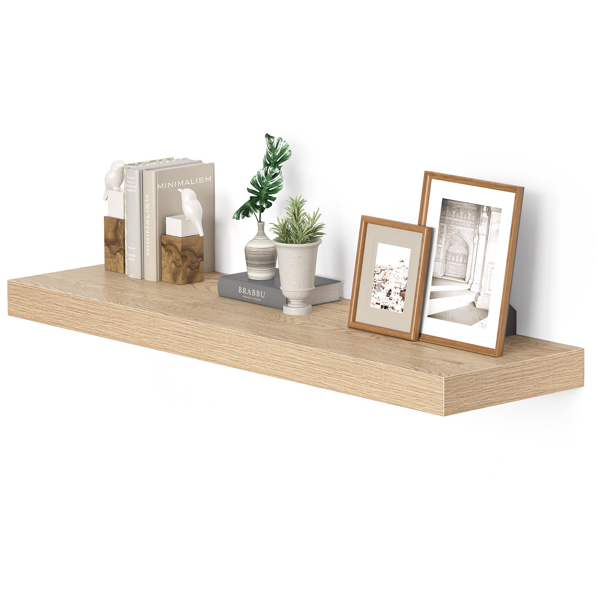 Vivelove Bathroom Shelves Floating Shelves for Wall, Bathroom Storage Over Toilet - Wall Mounted Modern Farmhouse 36 inch,Wall Mounted for Kitchen, Bedroom,Hanging Book Shelf,Set of 1