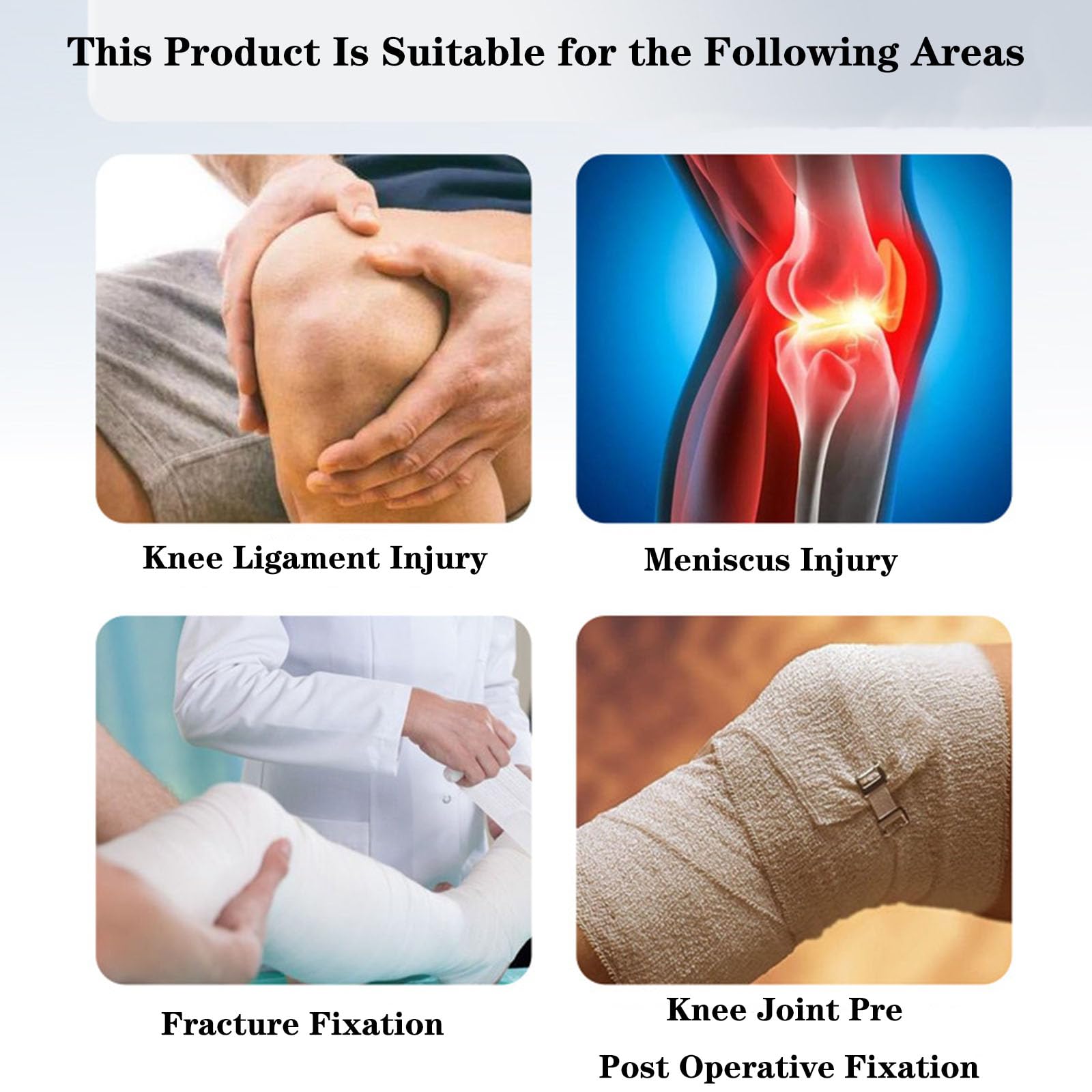 SFKLYU Rodillera con Bisagras, Protector Ortopédico Inmovilizador Estabilizador Inmovilizador de Rodilla, Tirantes para Piernas, Rótula Ortopédica, Rodillera, Inmovilizador de Rodilla