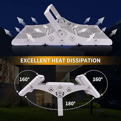 Miniatura 3 de Luz de inundación LED de 300 W, 24000 lm luces de seguridad súper brillantes para exteriores con ángulo de iluminación más amplio, luz blanca diurna