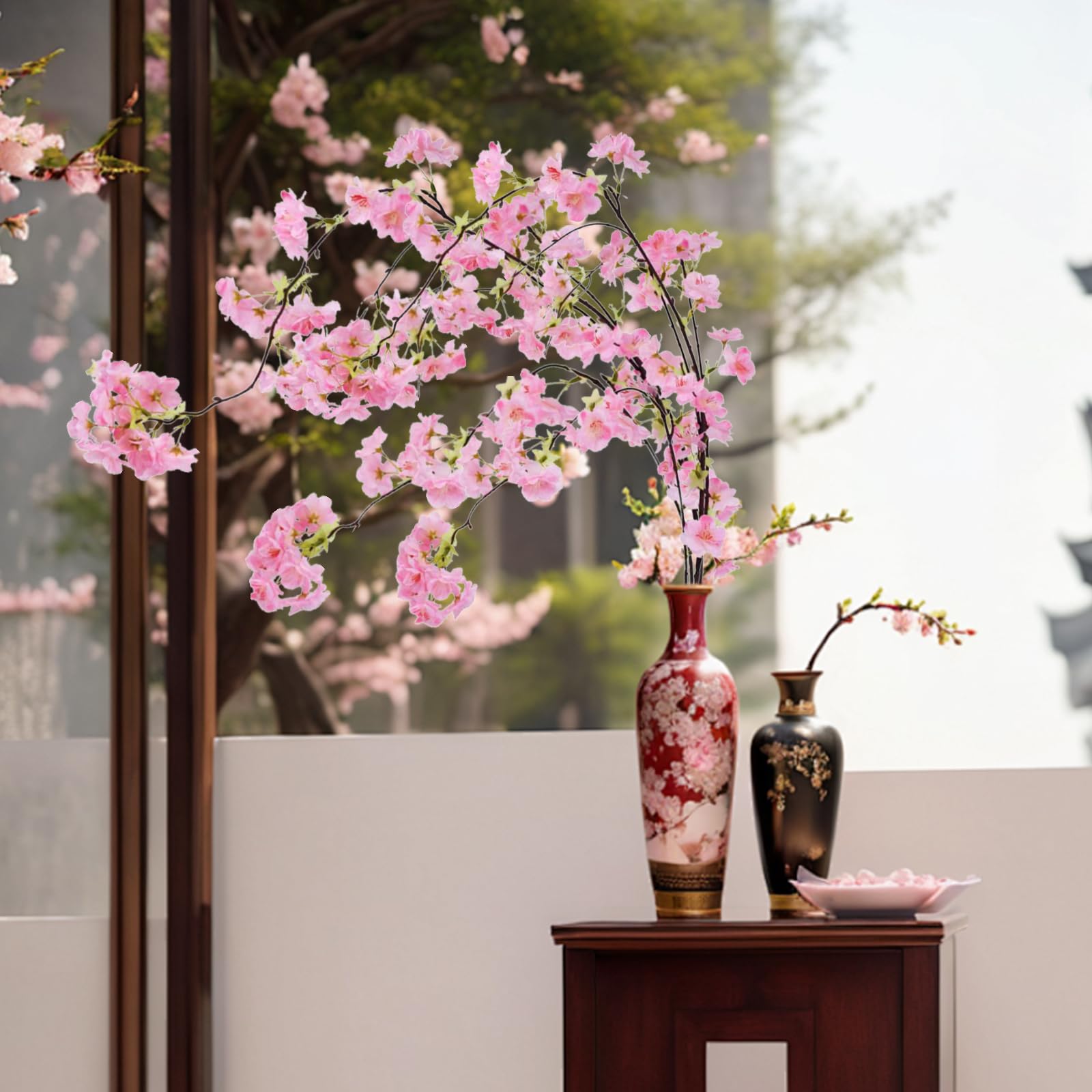 高級　綺麗なピンク色　桜のアートフラワー 造花　7本　約110cm サクラ(桜)|造花 通販 - はなどんやアソシエ