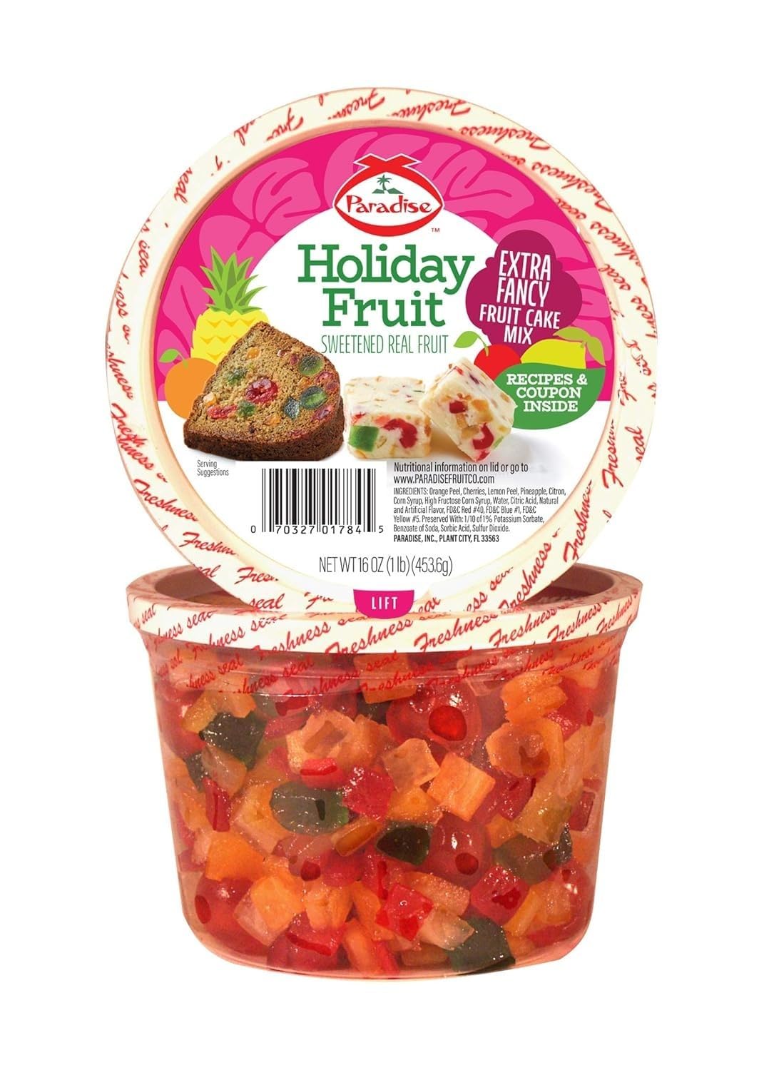 Old English Fruit and Peel Mix, 16 Ounce Tub (Pack of 1)
