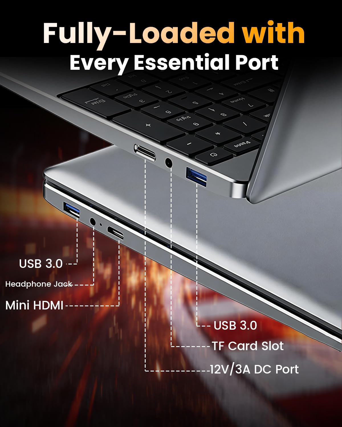 15.6 Pulgadas Ordenador Portatil, Win 11 Pro PC Portátil Celeron N5095 CPU, Portátil con 8GB DDR4 512GB SSD, 1920*1080 IPS FHD Pantalla Laptop, WiFi 6, BT5.0, Teclado Completo retroiluminado