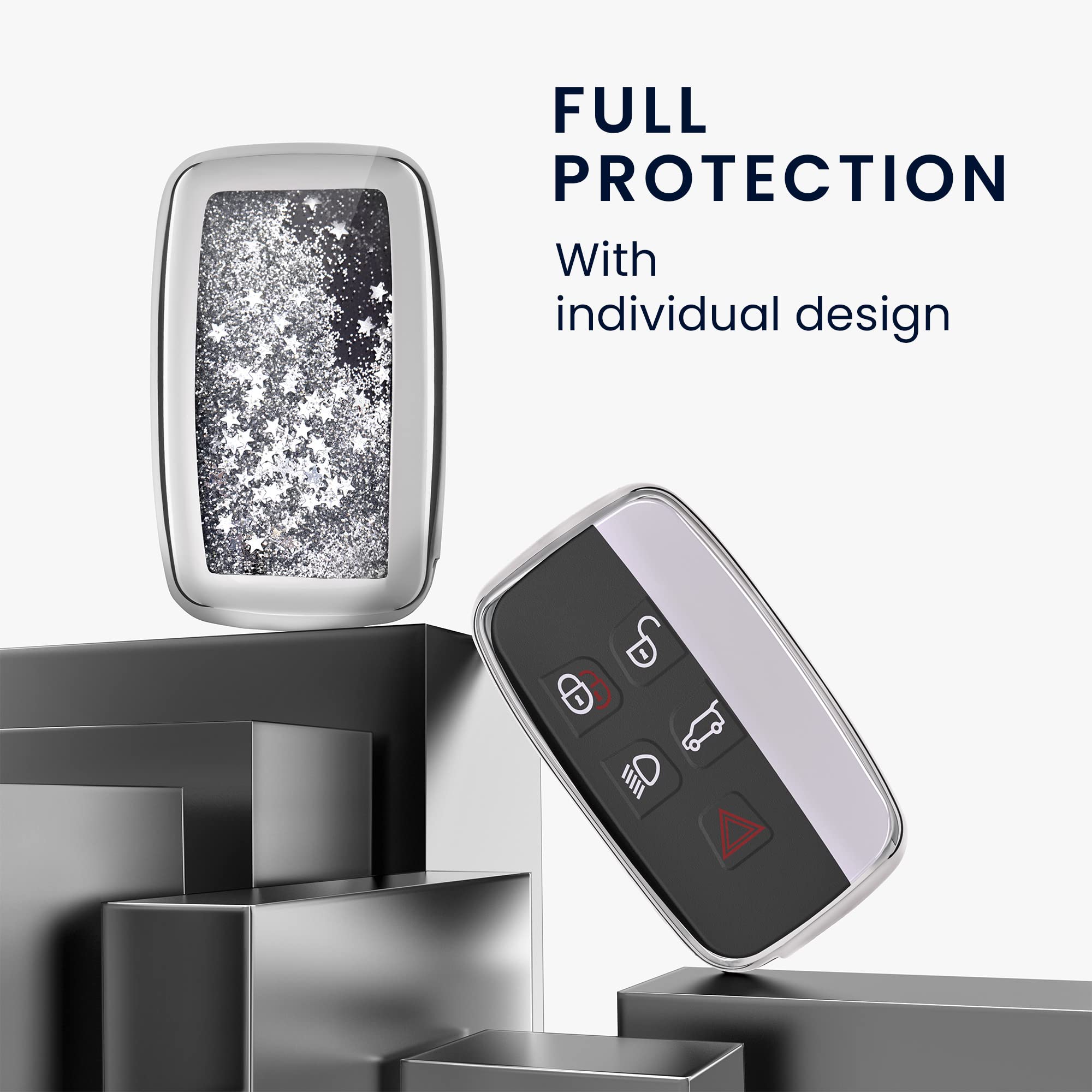 Cover Chiave Auto Land Rover Jaguar - Effetto Carbonio Nero, Protettiva, Con Tasti Accessibili - Foto 10