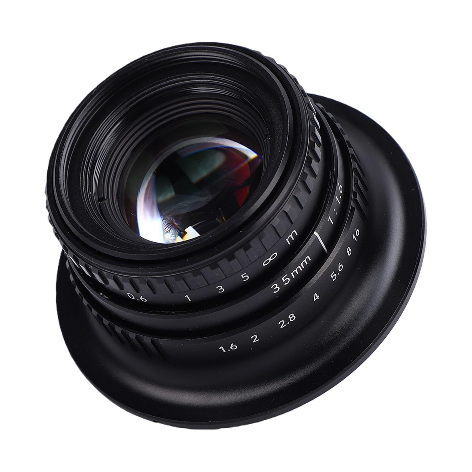 Fabater Obiektyw Stałoogniskowy Z Ręcznym Ustawianiem Ostrości, Przysłona 35 Mm F1,6 i Korpus Z Miedzianego Rdzenia Obiektyw Stałoogniskowy Z Aluminium, APS-C Z Przednimi i Tylnymi Osłonami