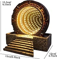 Vista 4 de Atlantis Stargate - Espejo LED de noche, puerta de estrella, anillo de túnel de tiempo, espejo de réplica de película, modelo Cospaly para fiesta