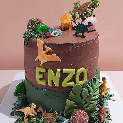 Miniatura 5 de Moldes de silicona para fondant de dinosaurio, 4 unidades, hojas tropicales, hojas de Monstera, molde de chocolate para decoración de pasteles,