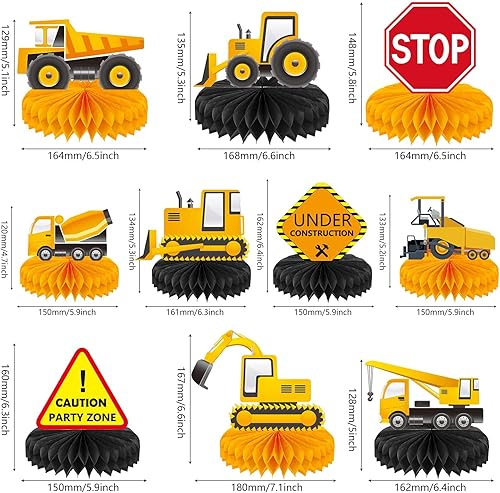 Miniatura 2 de 10 piezas de suministros de fiesta de construcción, fiesta de cumpleaños, centros de mesa de decoración de mesas, decoración de mesa temática de