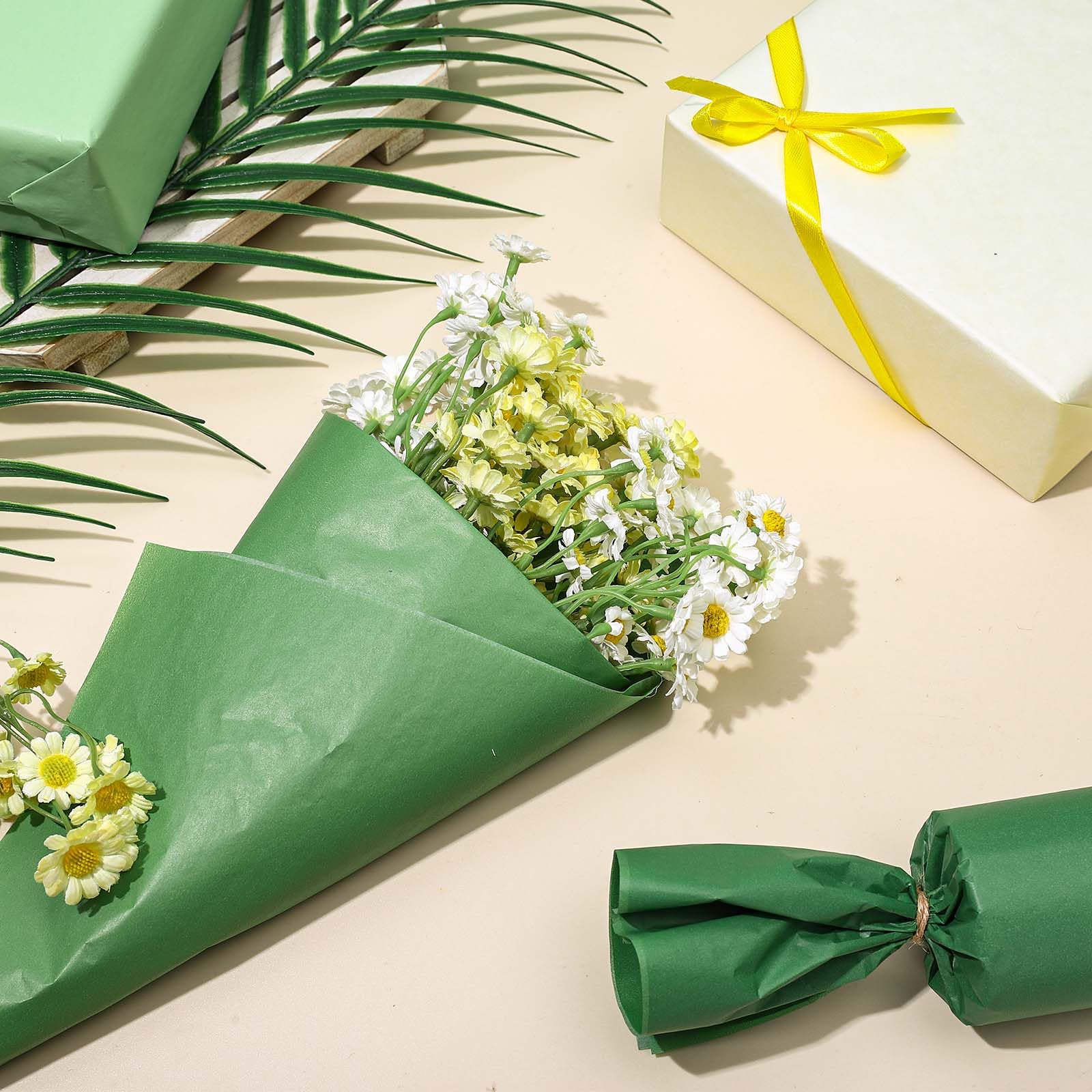 120 Sheets Sage Green Tissue Paper - 35x50cm Bulk Pack For Gift Wrapping, Crafts & Party Decor