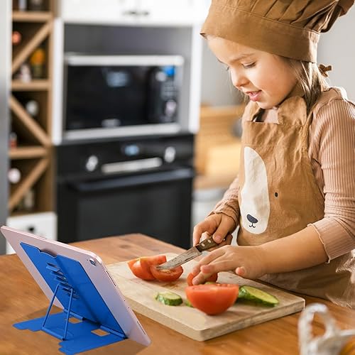 Miniatura 8 de MSDADA Soporte de escritorio pequeño para libros, soporte de metal para libros de lectura, soporte ajustable para libros de cocina, soportes