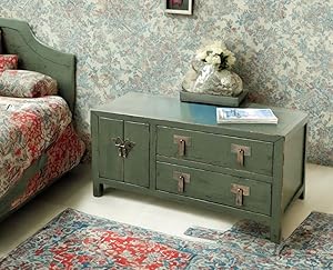 Cómoda aparador Consola cajonera Armario gabinete guardarropa Chino Asiatico Oriental Antiguo Vintage Shabby-Chic Colonial