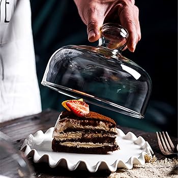 ガラス製ケーキサーバー ドーム型カバー付き Amazon｜KVMORZE ガラスデザートドーム ベース付き ミニ