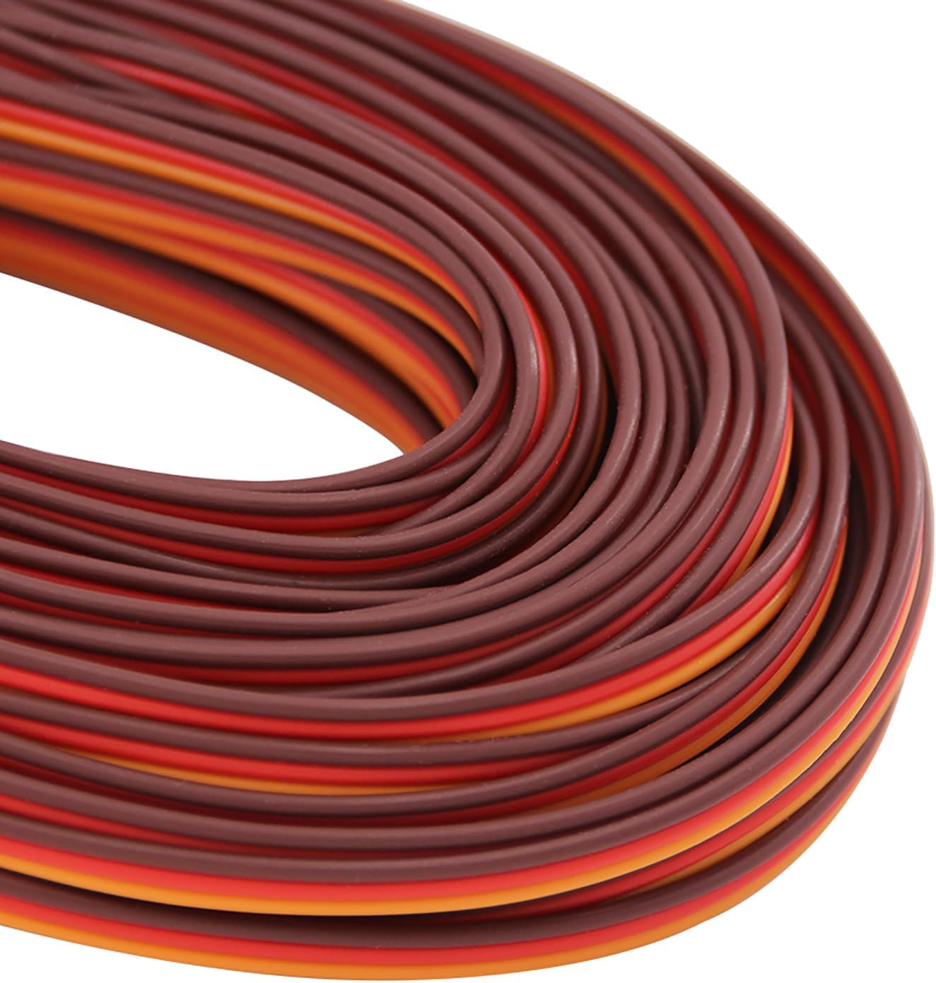 26awg Servo Extension Cable Wire 50 feet 30 Cores Lead 3-pin Line for Futaba JR RC Servo Hobby Model Drones Boats Planes DIY Accessories(E257-1)
