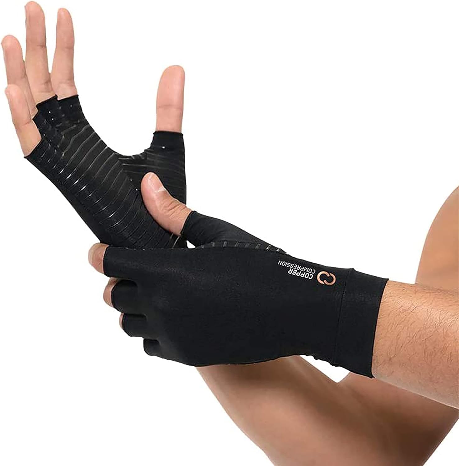 Copper Compression Arthritis Gloves Fingerless Arthritis Carpal Tunnel Pain Relief