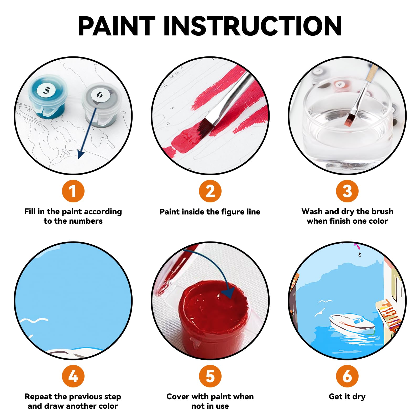 EFOTIML Kit di pittura per numeri per adulti principianti e bambini età 8-12, 1pcs 16x20 Canvas per Kit di pittura per adulti in scatola colorata (senza cornice) - Ciudad de Flores