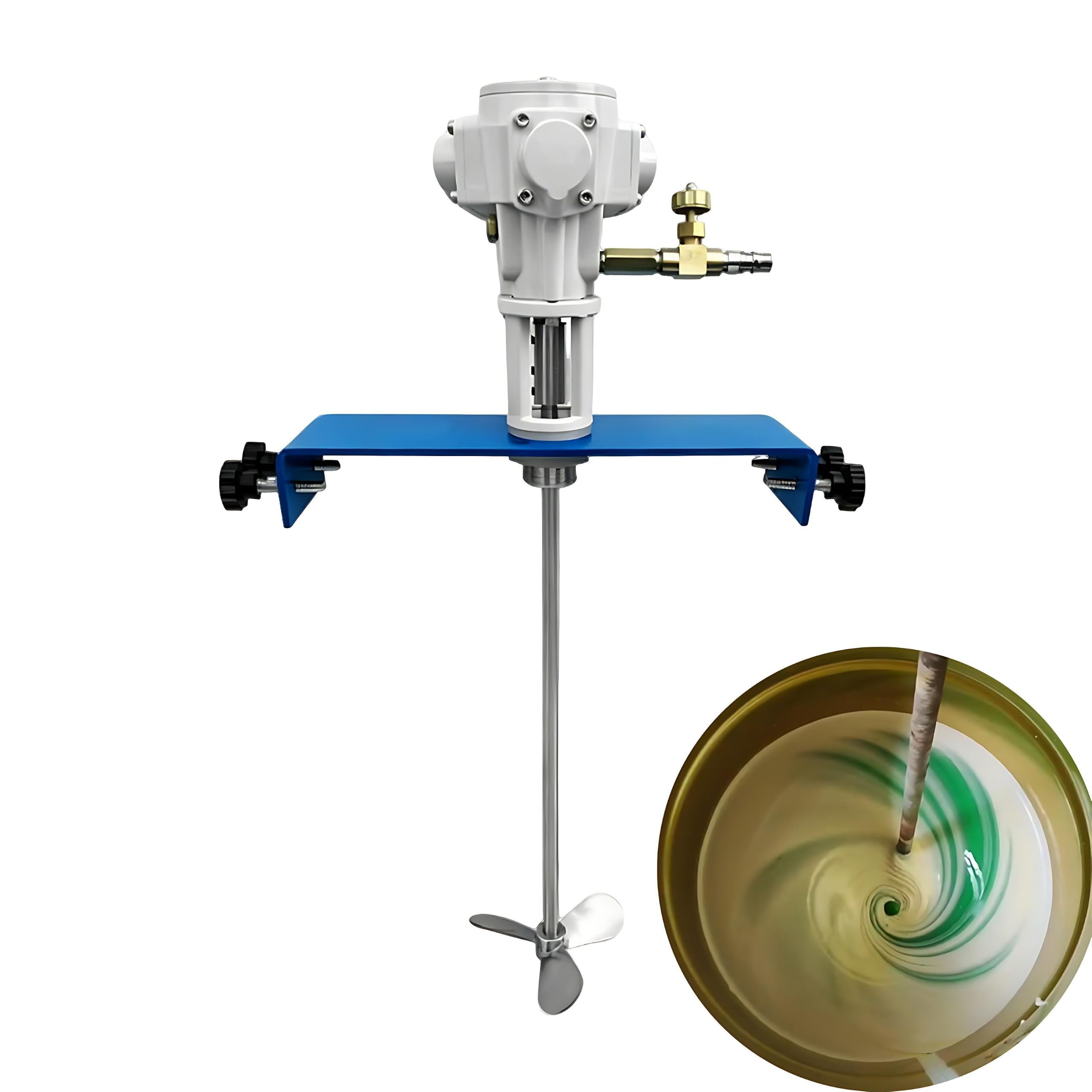 QIUNAOZI Pneumatic Paint Mixer, Barrel Special Air Agitators, with Stepless Speed Regulation, Stainless Steel Rod, 0.25HP/0.5HP/0.75HP/1HP, Suitable for Mixing Spray Paints, Coatings 25Gallons