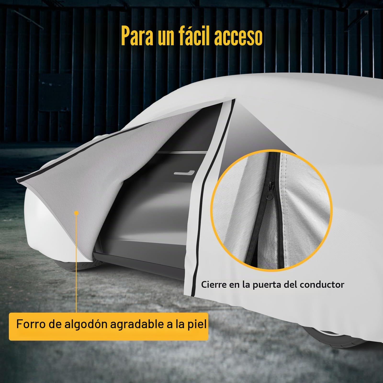 Favoto Funda de Coche Exterior Impermeable Transpirable Compatibles con Audi Q2/Q3 BMW X1/X2 Volvo XC40 Anti-UV Transpirable Resistente al Polvo Lluvia Rasguño Nieve al Aire Libre Plateado