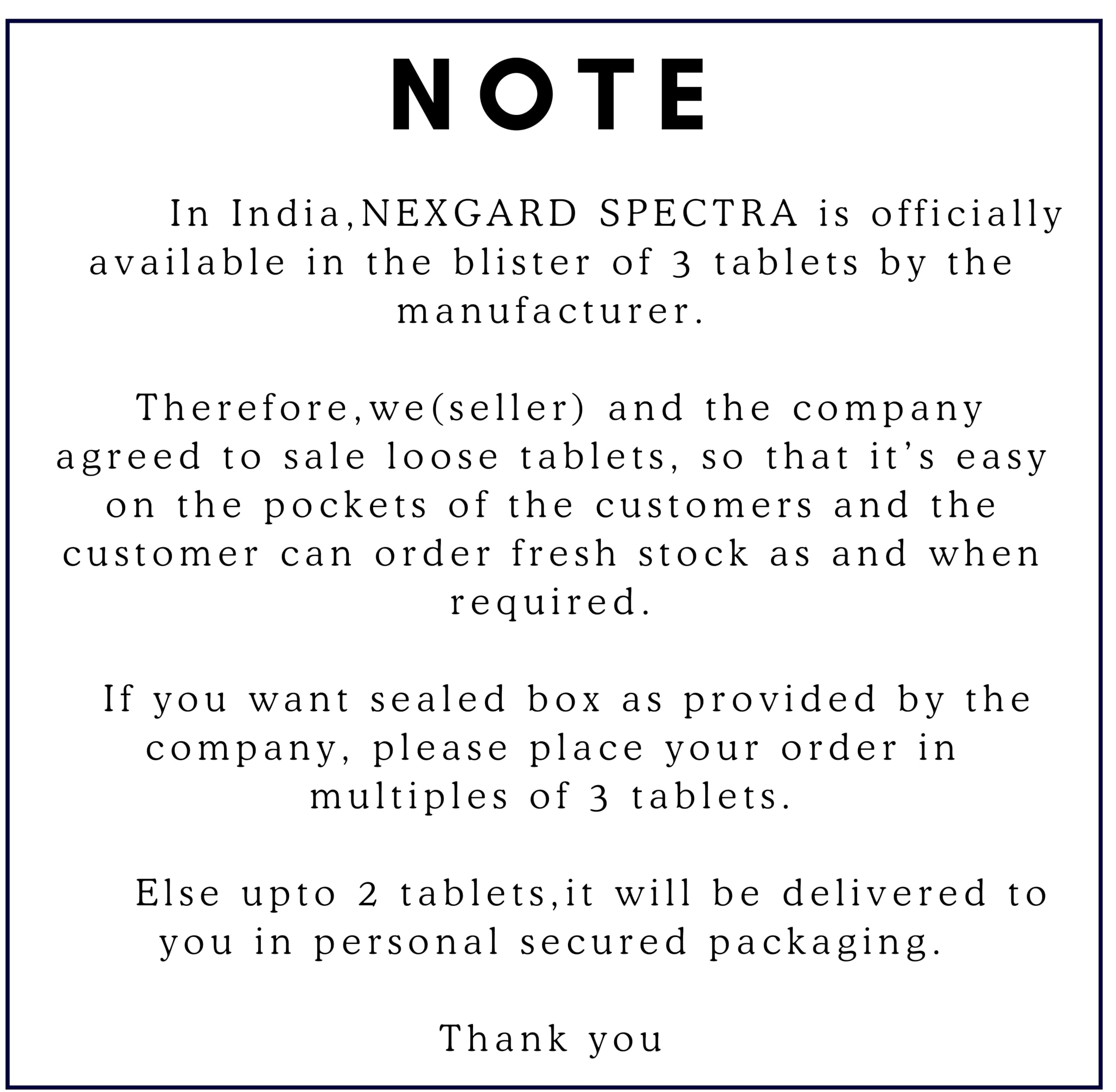 (OG) TM Presents Nex-Guard Spectra for Dogs of (30-60 kg)|| (1 Tablet) 1