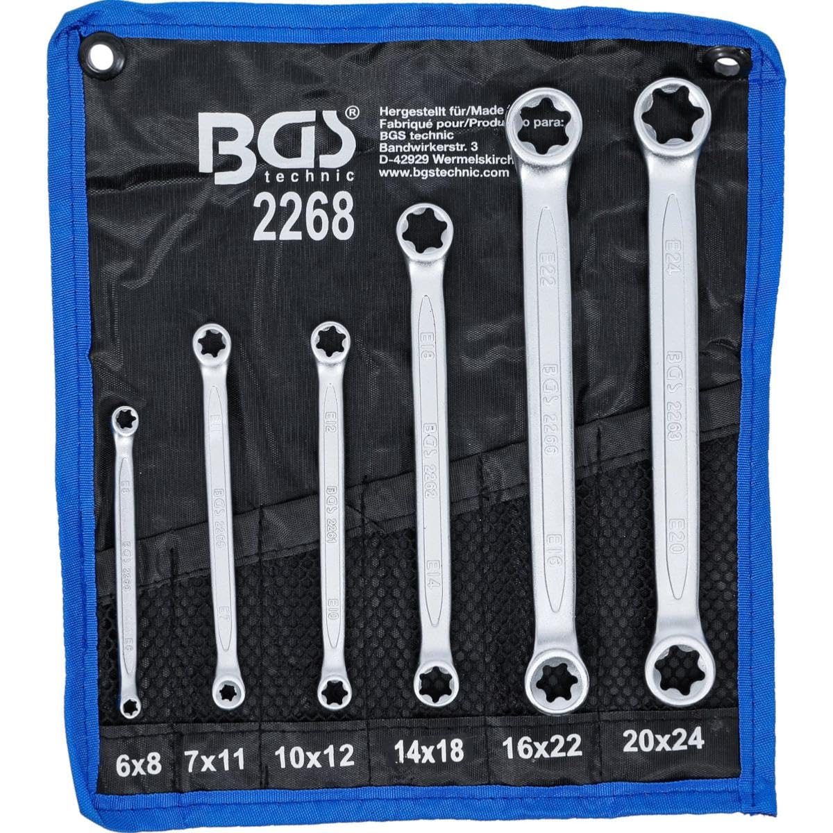 Clés Torx à Oeil Double de E6-E8 E7-E11 E10-E12 E14-E18 E16-E22 E20-E24