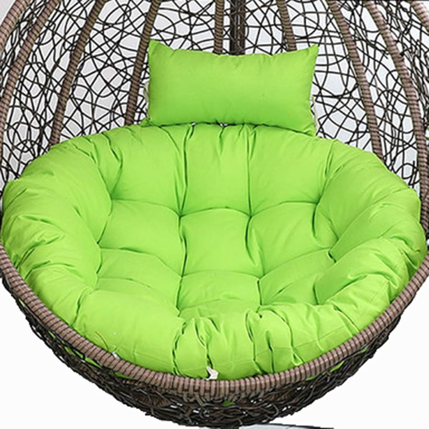 ERTsrhFD Chair Cushion, Thick Hanging Swing, Anti-Deformation Outdoor Hammock, Rattan Cushions(Green)