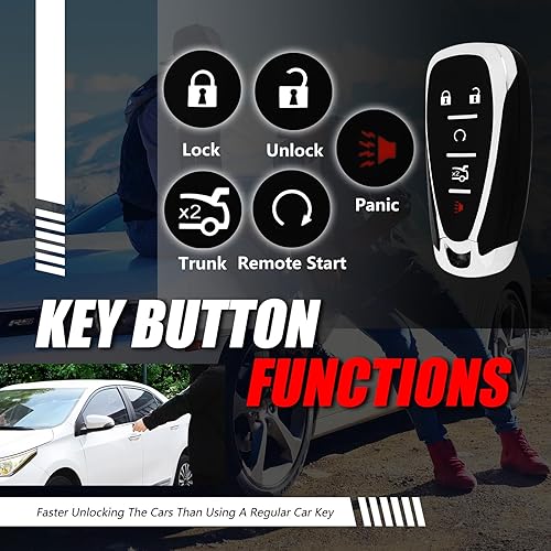 Miniatura 3 de Keylessbest Reemplazo para Chevrolet Cruze XL7 Sonic Volt Bolt Spark Key Fob Control remoto HYQ4AA 5 botones 315MHz 2017 2018 2019 2020