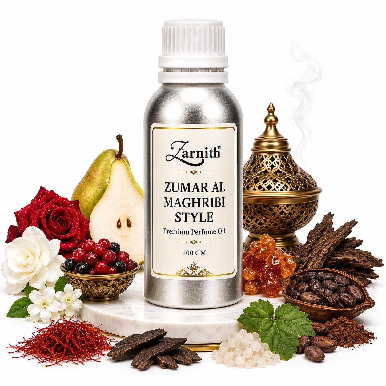 Zumar Al Maghribi Style Premium Perfume Oil/Attar for Men & Women | Long Lasting Arabic Concentrated Fragrance Oil/Attar | Saffron, Rose, Oud & Musk Notes | Alcohol Free | 100 GM-image-5