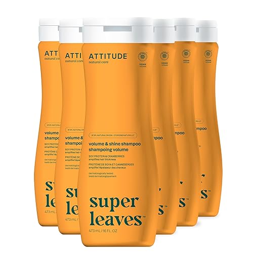 ATTITUDE Champú Volume and Shine, verificado por EWG, ingredientes a base de plantas y minerales, vegano y libre de crueldad, proteína de soja y