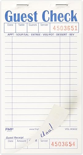 Vista 37 de 10 talonarios con comandas para pedidos de clientes, para mozos, con recibos para los clientes, para pedidos de comida de restaurantes, 50 comandas