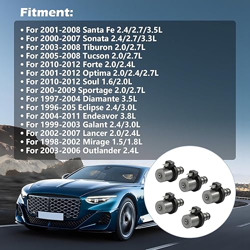 Miniatura 2 de Kit de solenoide de cambio de transmisión F4A41 F4A42 se adapta a Forte Optima Soul Endeavor Tucson Rondo Repalce OE MD7589814631339051