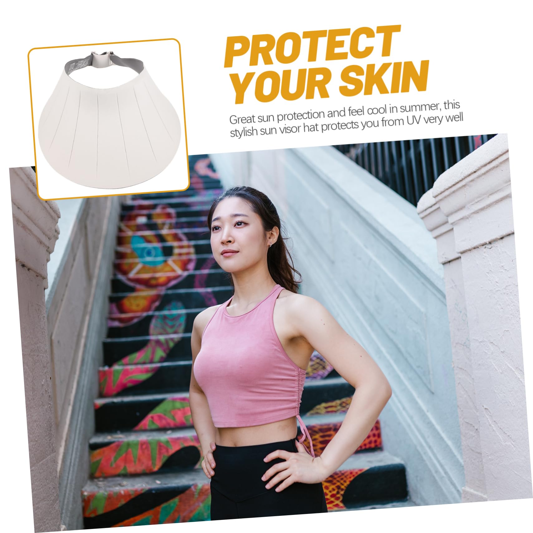 BESPORTBLE Gorra de Visera Sombrero de Cubo para Mujer Neto Sombreros y Gorras para Mujer Gorro Playa Mujer Viseras de Sol para Mujer protección UV Sombrero de Visera de Playa Nylon