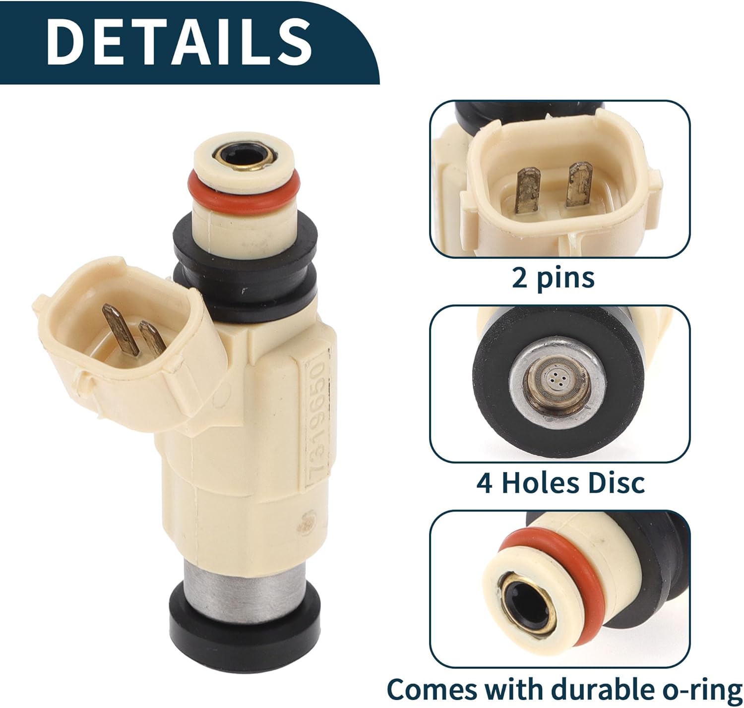 Fuel Injector for Suzuki XL-7 2.7 2002-2006 Flow Match No.15710-52D00 Fuel Nozzle Beige 6 Pcs Automotive Parts