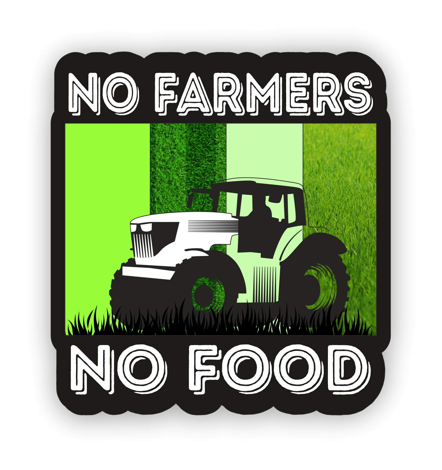 Green Panda-No Farmers no Food Stickers for Cars,(6x6 inch) (B08TVX78L6) Amazon Price History, Amazon Price Tracker