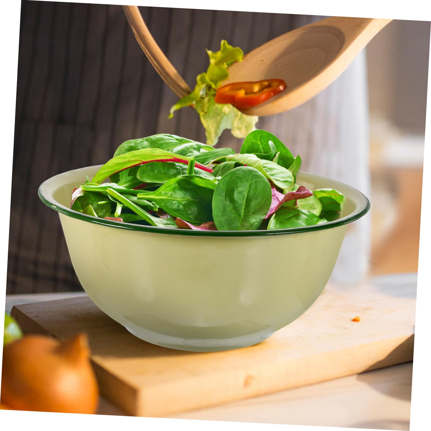 Garneck Emaille Suppenschüssel Mit Deckel 20cm - Rutschfeste Küchenschüssel