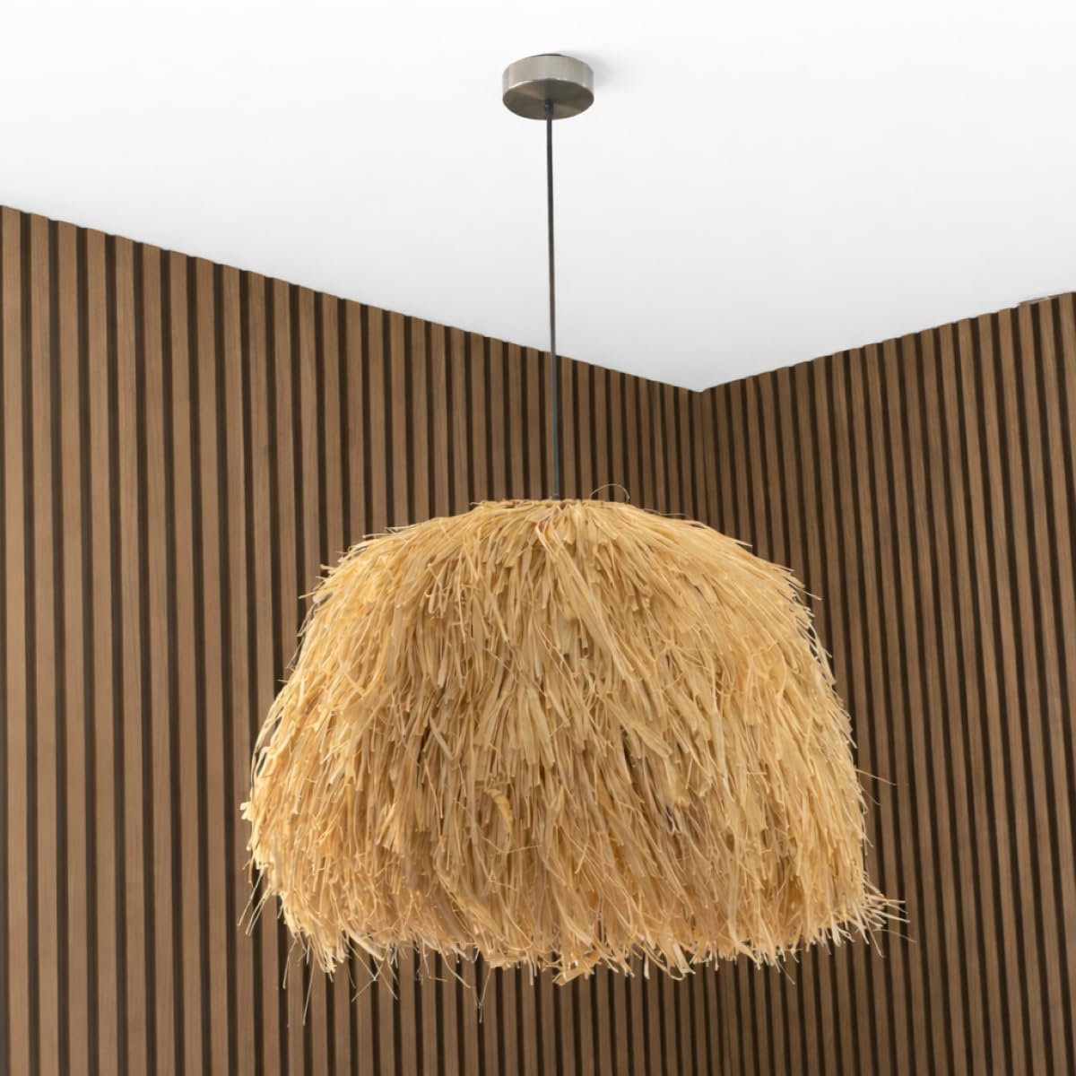 CGC Lighting Indoor Ceiling lamp Shade Large Natural Raffia Grass 67cm Easy fit Non Electrical (Gilli Large) โ image 1