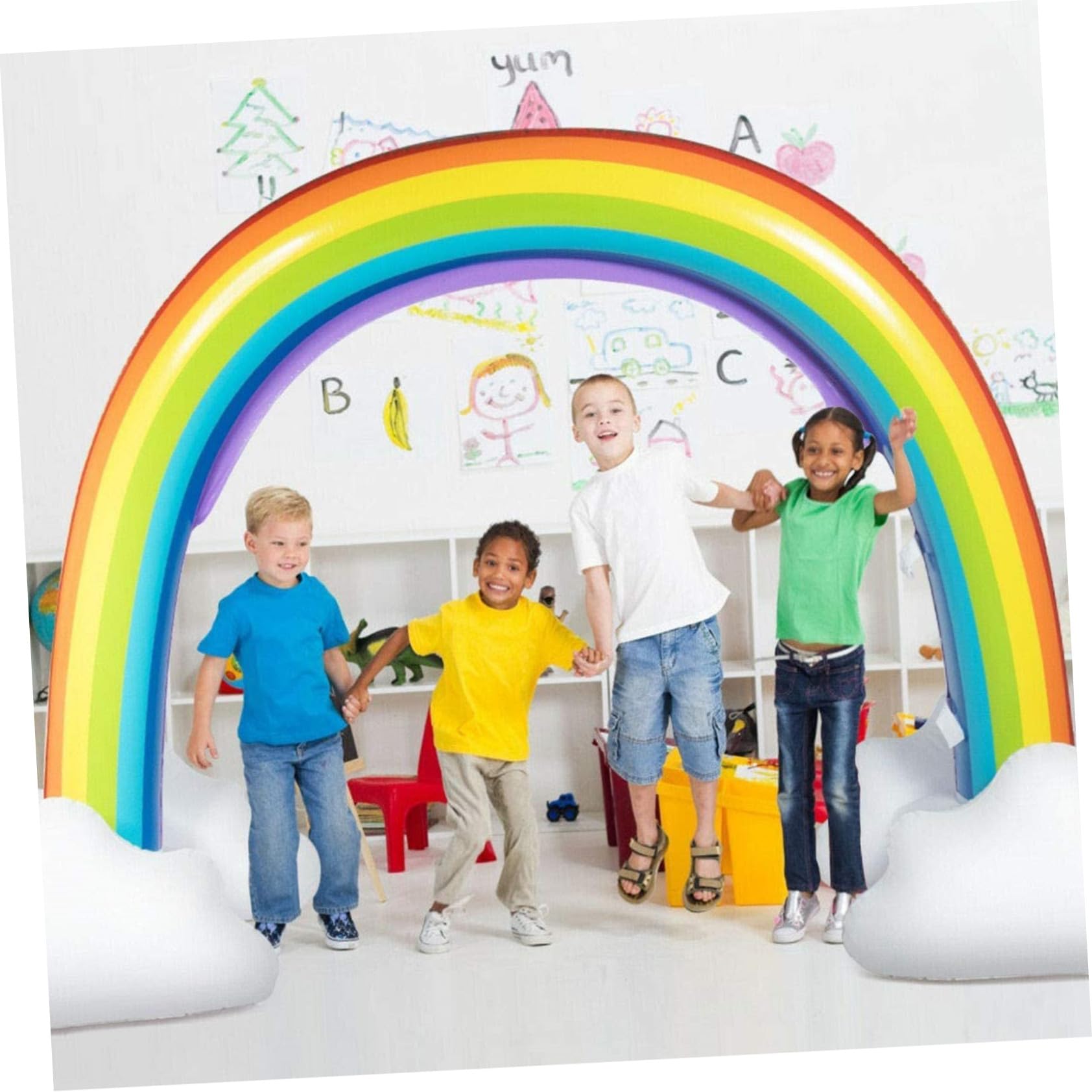Juguete de Aspersor Arcoíris Inflable PVC 1 Pieza para Niños