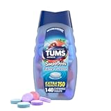 TUMS Antacid Smoothies Berry Fusion Extra Strength 750, Smooth Dissolve - 140 Chewable Tablets