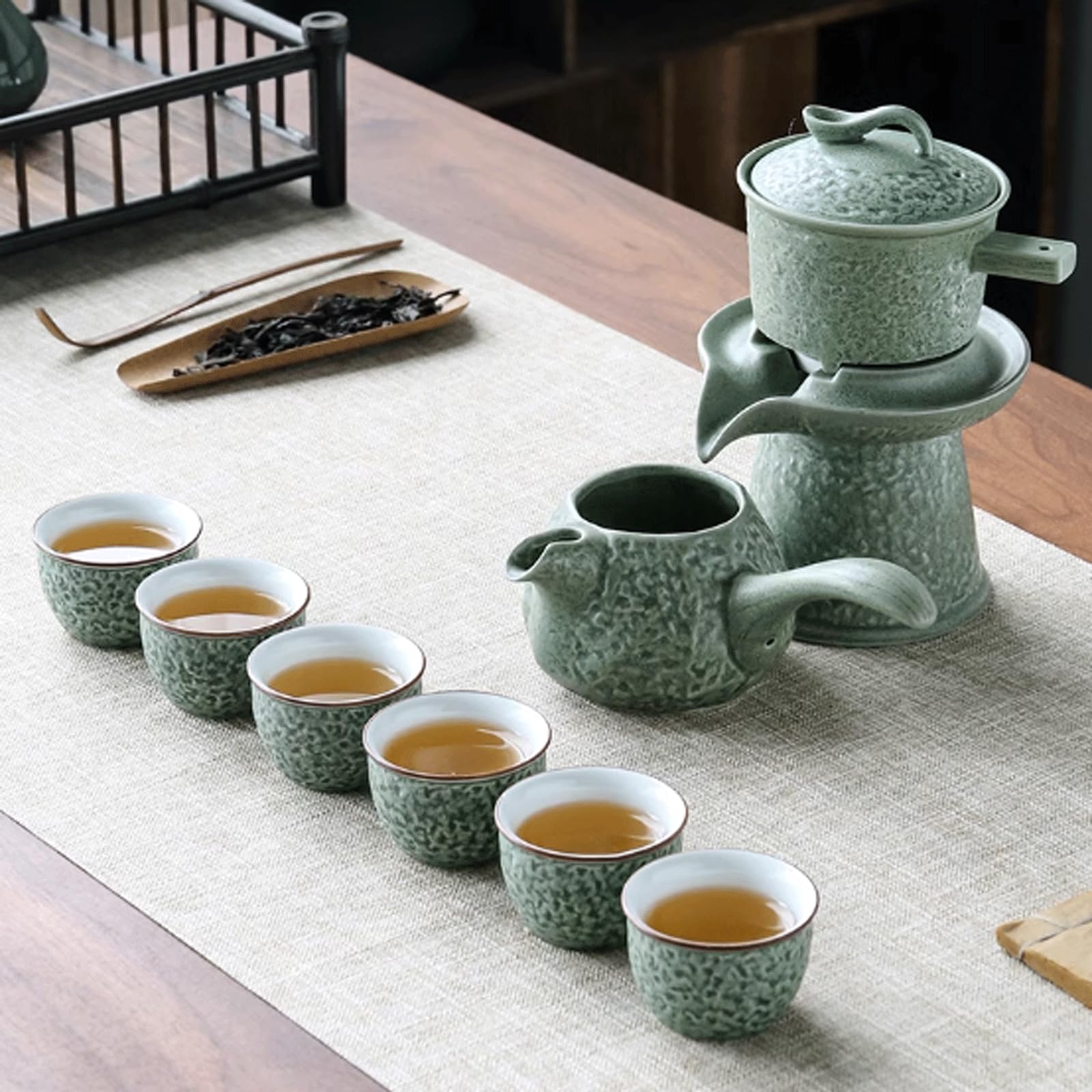 Infusore per tè più ripido Infusore per tè in pietra Design a foglie sfuse Infusore per tè Kung Fu Kit per la preparazione del tè nero Pu-er