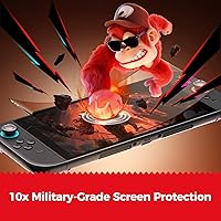 Vista 6 de NEWDERY 2 Pack for Nintendo Switch 2 Screen Protector, 9H Tempered glass, HD Clear, Auto-Dust Removal, Bubble Free, Compatible with Switch 2