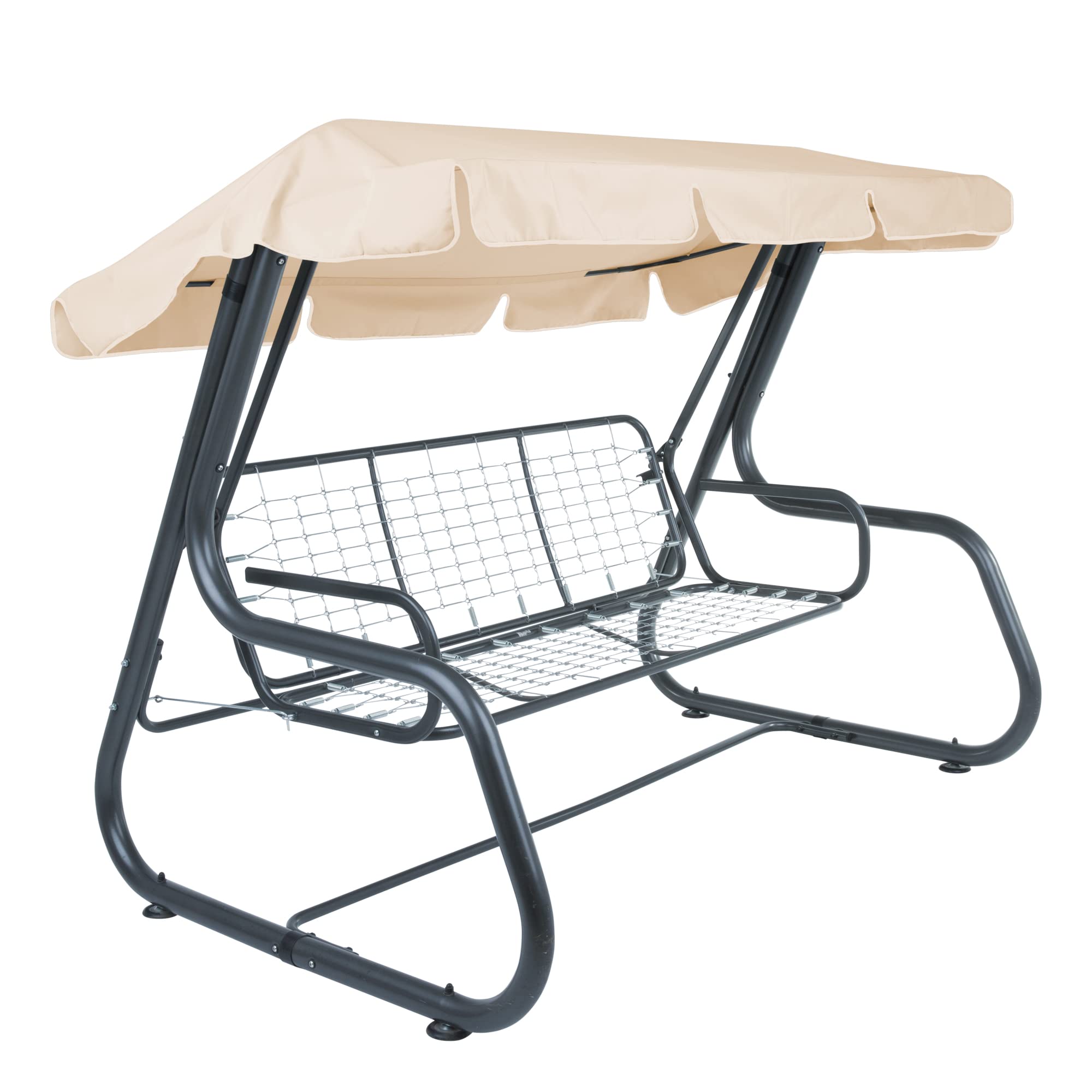 PATIO Sonnendach für Hollywoodschaukel Rimini/Venezia 228 x 126 cm Hollywoodschaukel Ersatzdach Dachbezug Dachplane für Gartenschaukel aus Polyester Ecru