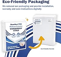 Vista 8 de CleanRest - Protector de sábana bajera impermeable para colchón, máxima defensa contra derrames y desgaste, barrera contra alérgenos MicronOne