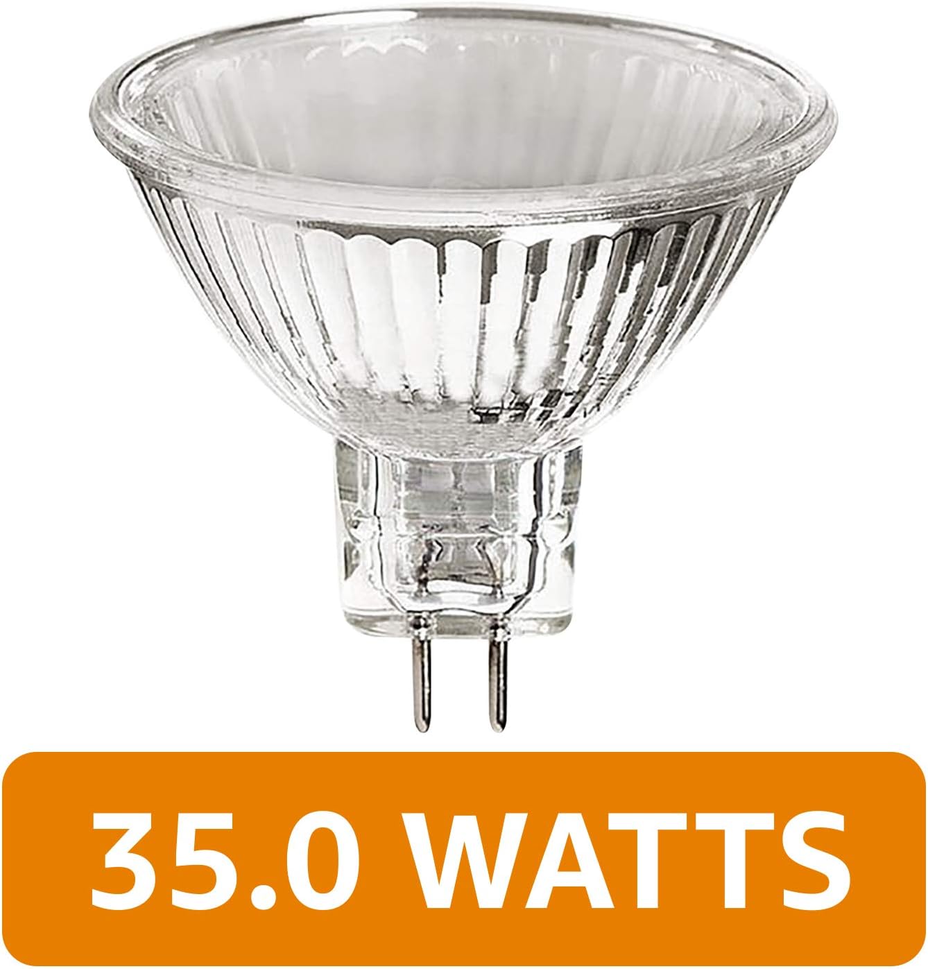 12Vmonster MR11 11⁄8 inches 35MM Halogen Spot Light Bulb Down Reflector Lamp 11⁄8 inches 35W 12V 2 Prong 1.375" Stove Hood Range Lighting Warm White 35 Watt GU4 Dimmable Replacement GL 45° Beam