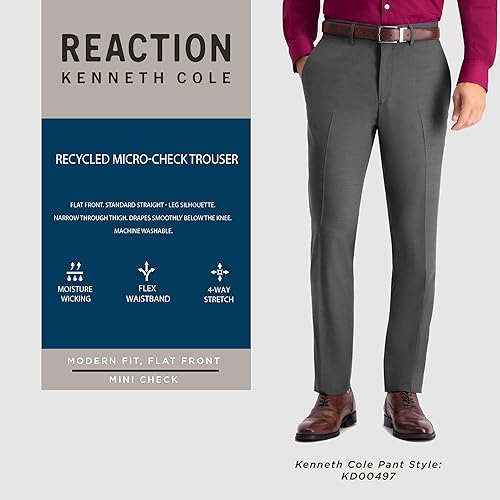 Vista 6 de Kenneth Cole REACTION Men's Modern Fit Stretch Dress Pant
