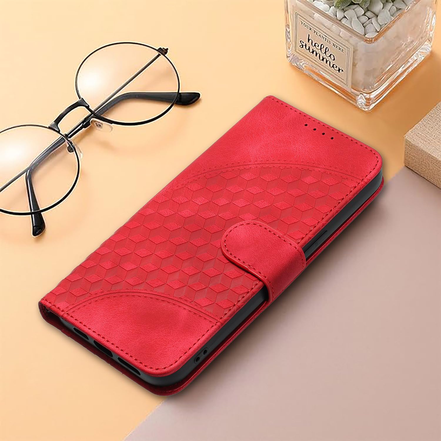 HAONANDE Flip Cover Per Xiaomi Redmi 5 Plus/Redmi Note 5, Custodia Pelle PU a Libro Portafoglio Antiurto donna Case Caso Con Motivo Cuore Cordino Slot per carte Supporto Stand Magnetica Viola