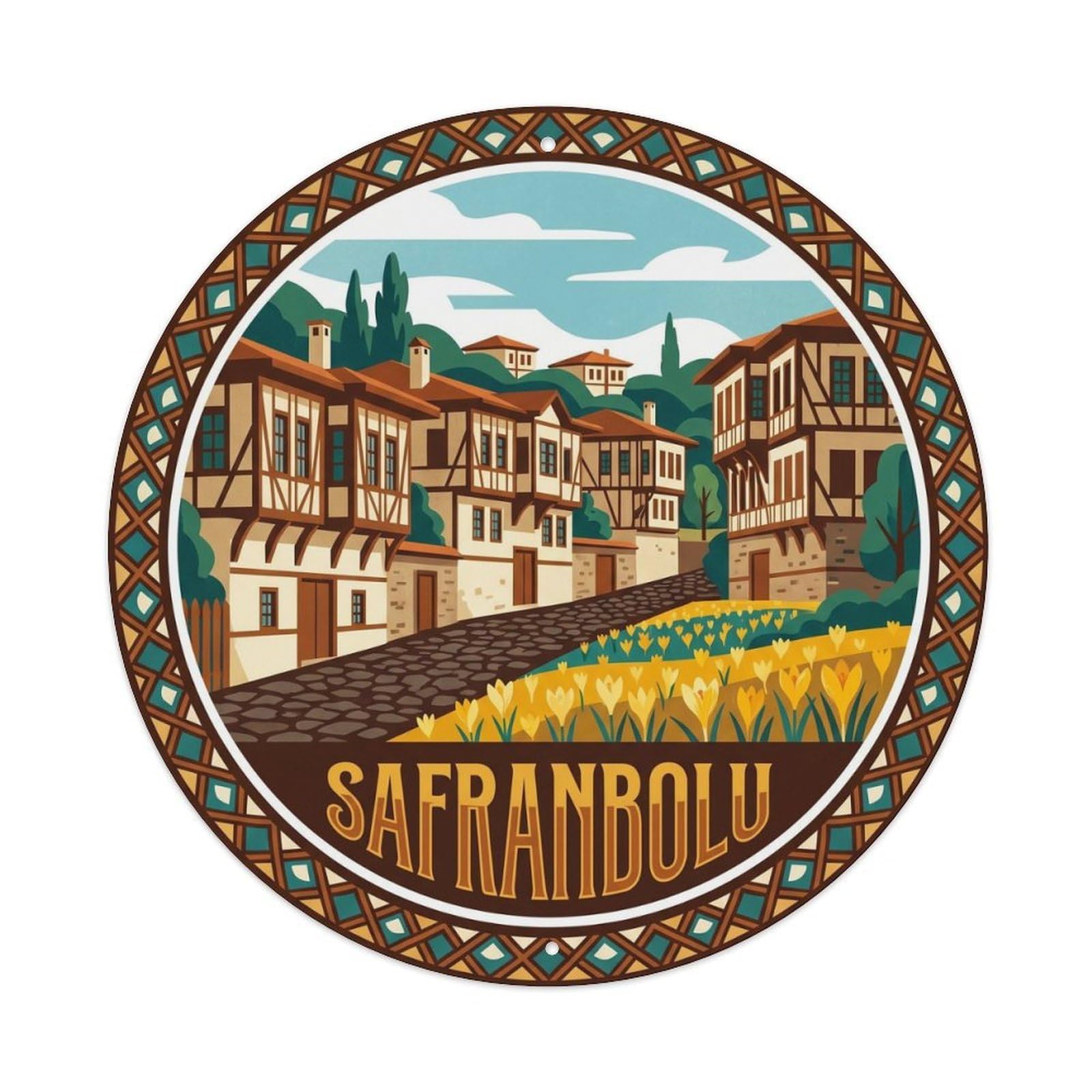 Turkey Safranbolu Ottoman Houses Travel Cappadocia Metal Tin Sign