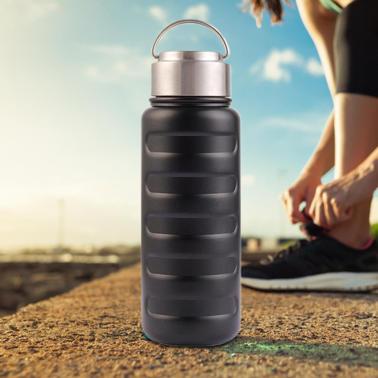 Borraccia termica in acciaio inox, da 963,9 g, portatile, per bevande calde, ideale per escursioni, palestra, viaggi, campeggio, ciclismo e sport all'aria aperta