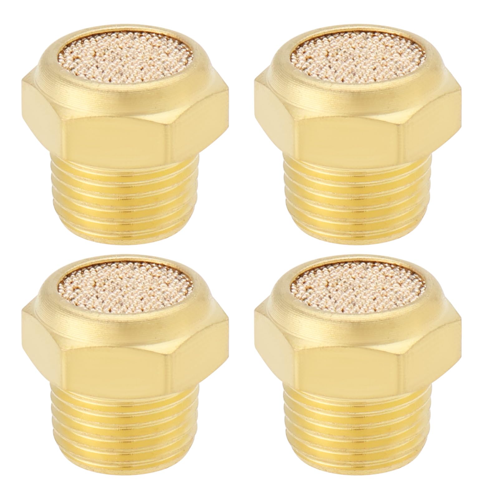 Ottone Silenziatore Pneumatico 1/8 Pollice NPT 4 Pezzi Connettore