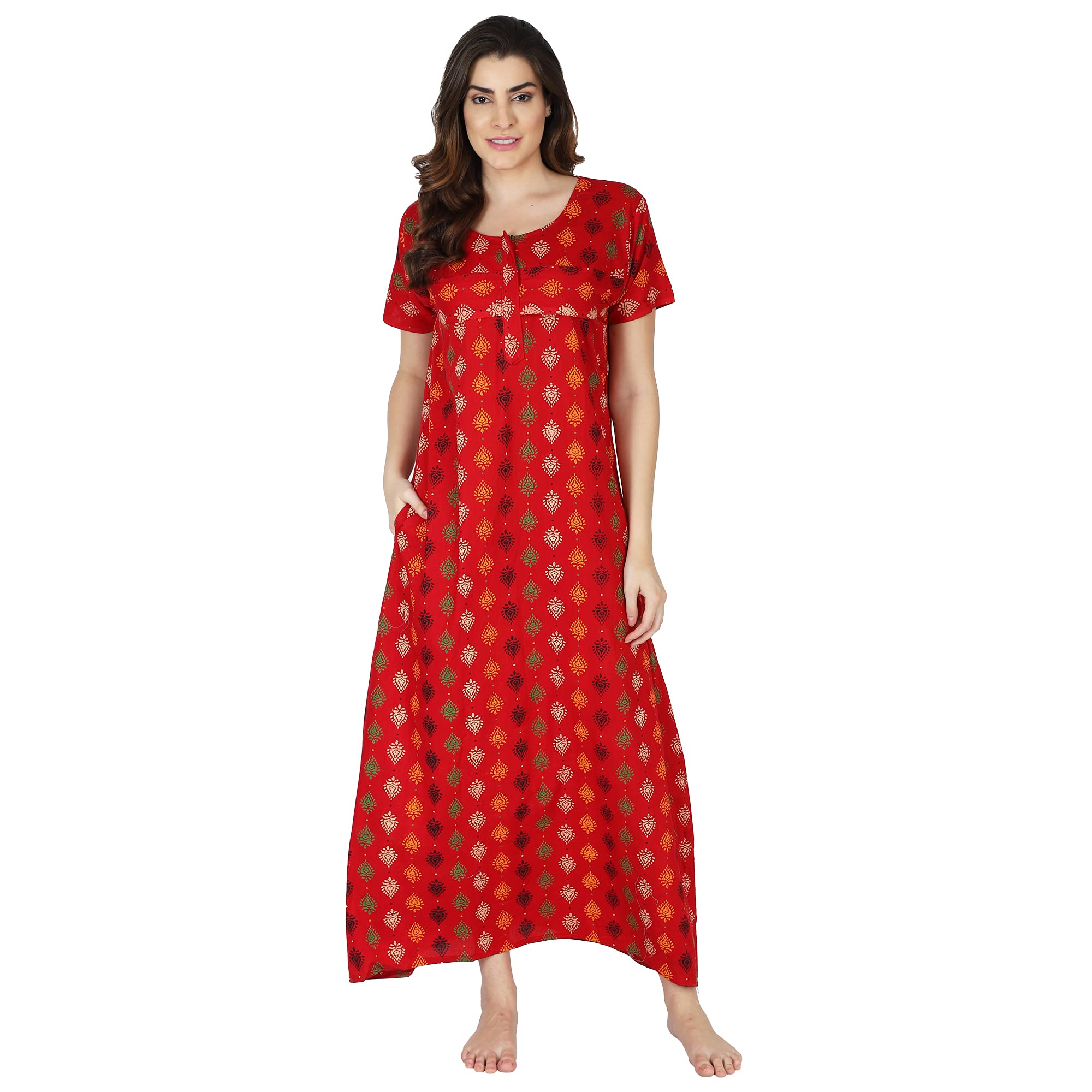 jisb Women's Maternity Feeding Nighty with Zipper-picture-26