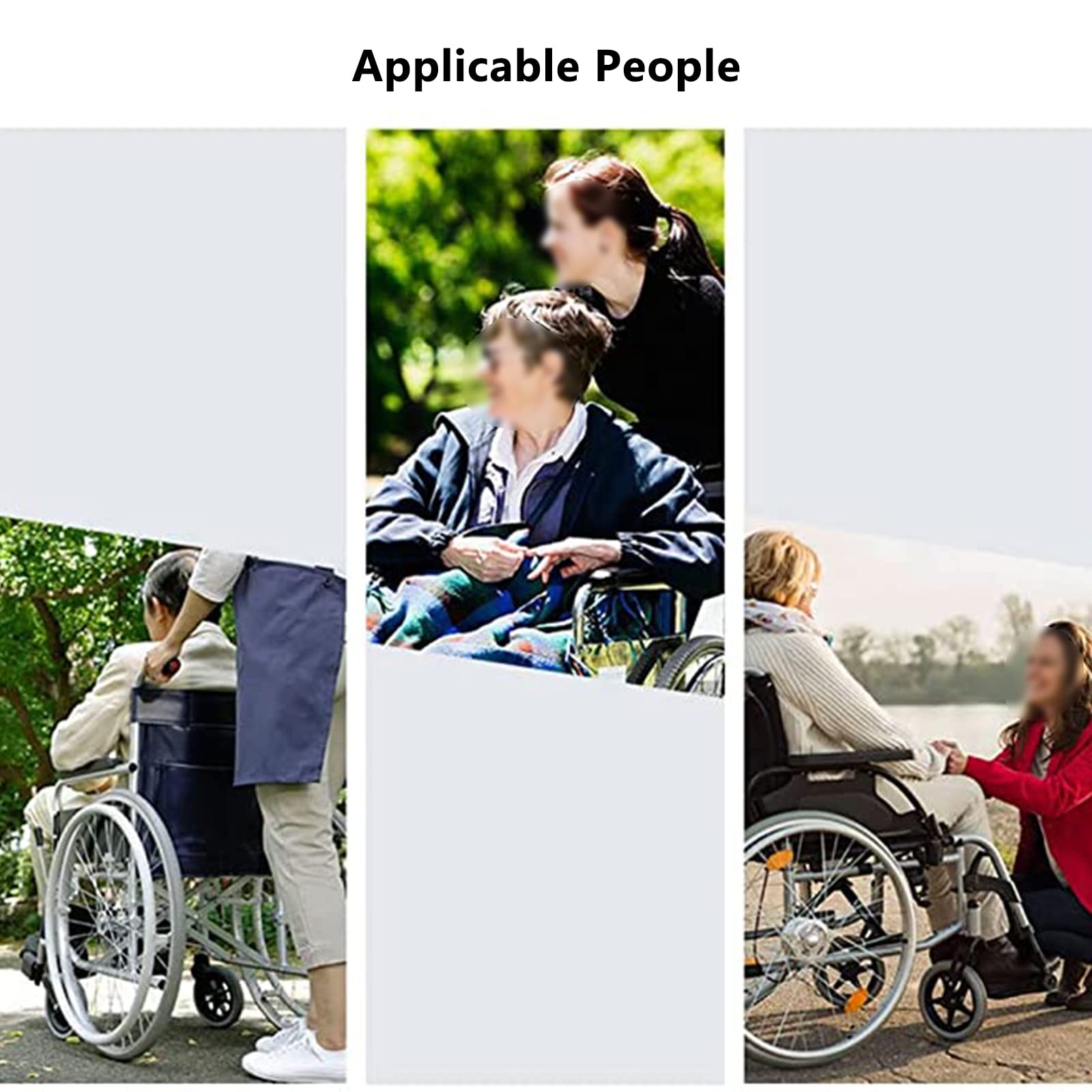 Silla de Ruedas móvil Plegable, Silla de Ruedas de Transporte, Silla de Ruedas de Aluminio, Ligera, portátil y Plegable con aleación de magnesio, reposabrazos completos,Black