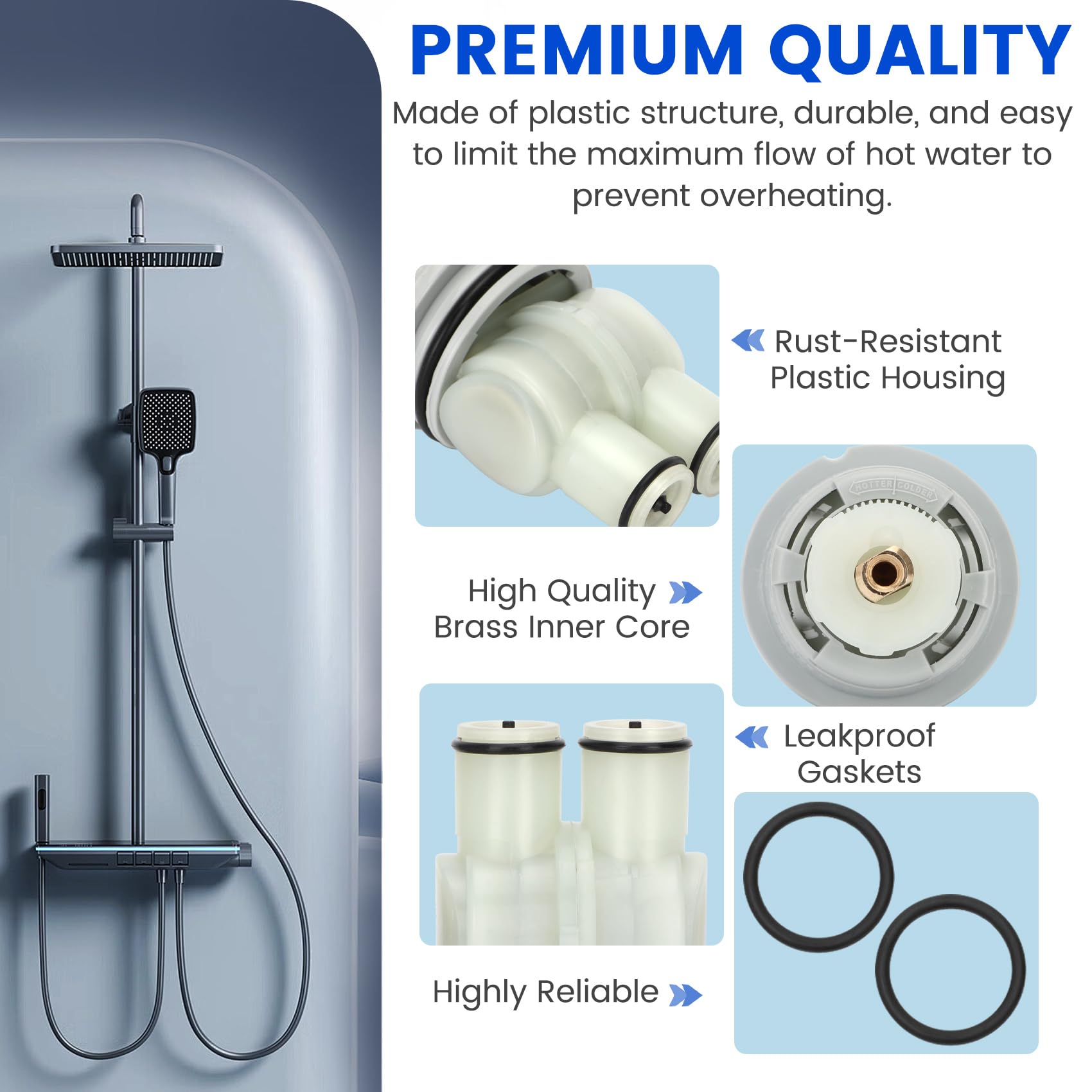 2-Pack RP46074 Cartridge Replacement For 13/14 Series Tub & Shower Single Handle Valves - Pressure Balanced Filter